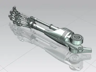 Robot arm imitating Terminator the film 3D model