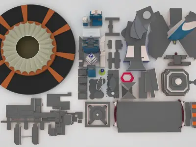 Riyadh City Landmark Buildings 3D Models Low-poly 3D model