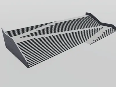 Marble stairs with ramp  3D model