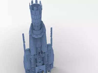 Sci-Fi Robot Tower Base 2 3D model