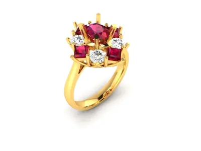 Solitaire Engagement Wedding Diamond Ring 3D print model order