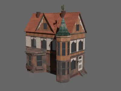 Old Stylized House 3D model