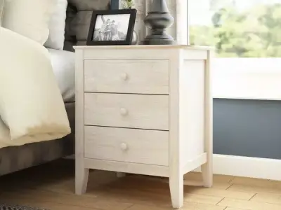 Alcott Hill Sommerville 3 Drawer Nightstand 3D model