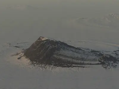 snow mountain hill terrain sci-fi landscape 3D model