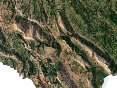 Albania Terrain 3D Map 3D model