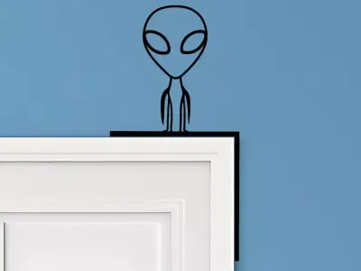 Alien Door Corner Decor 3D print model buy