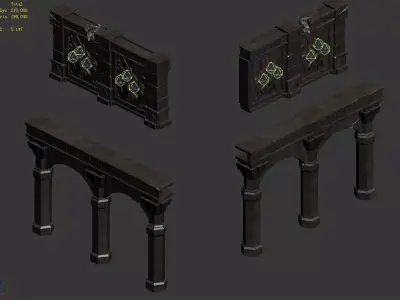 Funeral Place - Wall 32 3D model