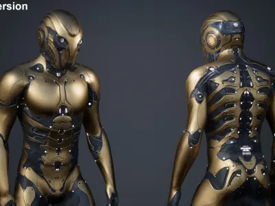 Robot Male 1 Low-poly 3D model