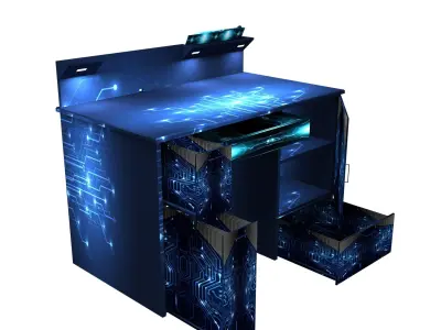 Computer table Free 3D model