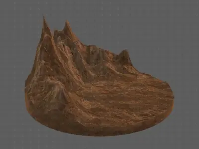 Terrain V05 Low-poly 3D model