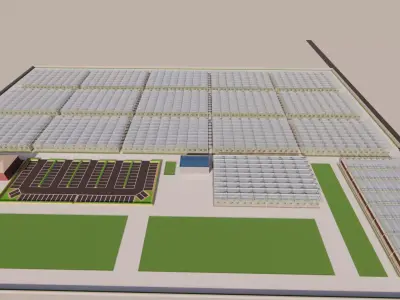 Agricultural Greenhouse Tent Frame -B1 3D model