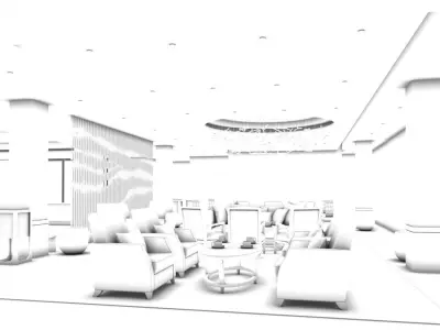 Business Restaurant - Coffee - Banquet  173 3D model