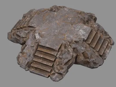 Staris Rock 01 Low-poly 3D model