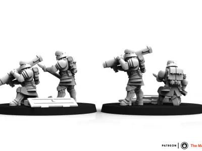 Feudal Guard Missile Launcher Team 3D print model