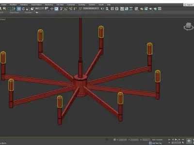 Erzo Chandelier Low-poly 3D model