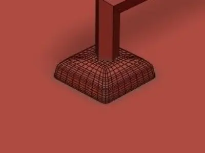 HANGING GLASS SHADE BRASS FINISH TABLE LAMP 3D model