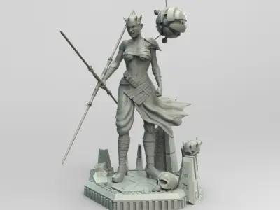 Zabrak Sith Girl 3D print model