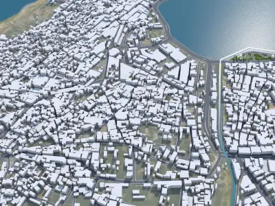 Kota Rajasthan India 20km Low-poly 3D model