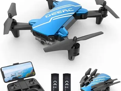 Deerc mini drone with camera 720p quadrocopter Low-poly 3D model