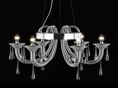 821060 Corno Lightstar Hanging Chandelier 3D model