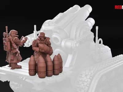 Ice Warriors - Artillery crew of the Imperial Force 3D print model