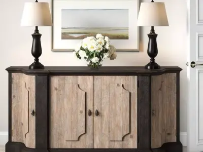 Corsica Wide Sideboard Console Table 3D model