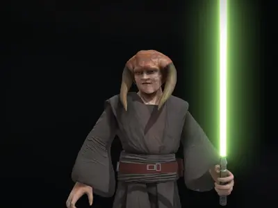Star Wars Jedi - Saesee Tiin Low-poly 3D model