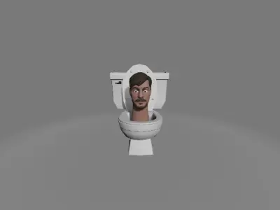 Skibidi Toilet MrBeast Low-poly 3D model