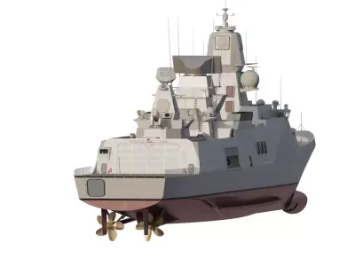 GENERIC DETAILED US NAVY MODERN DESTROYER 3D model