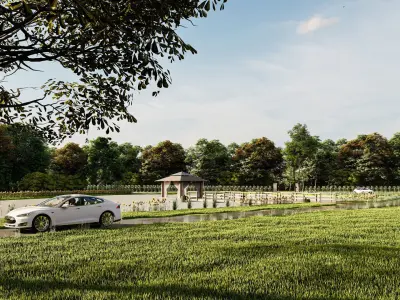 3D Exterior Scene 3D model design garden and landscape  3D model buy