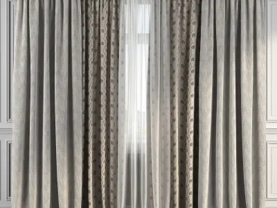 Curtain Set 180 3D model