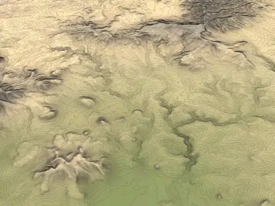 Addis Ababa - 3D Terrain Model Low-poly 3D model