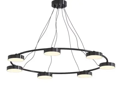 AX534 circular light fixture with six lights 3D model