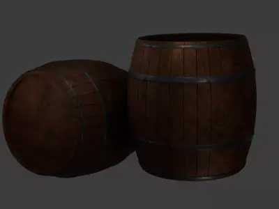 BARELL-TUN  Free low-poly 3D model