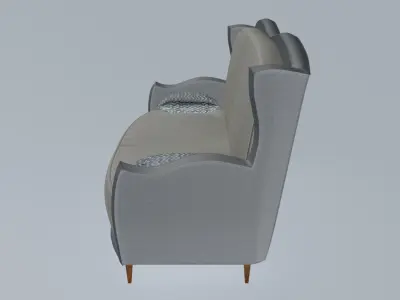 L-type sofa 3D model