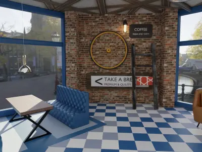 Dinning and wine bar 3D model