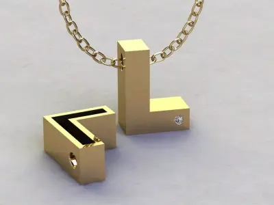 Alphabet L Pendant  3D print model