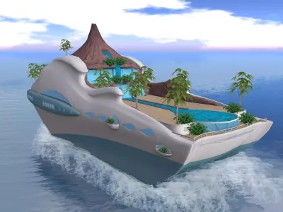 Tikka Yatch Low-poly 3D model