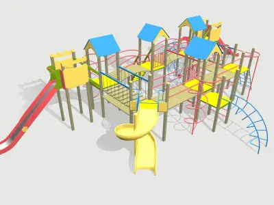 Playground for kids 3D model 25