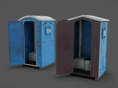 Portapotties Low-poly 3D model