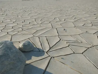 Dried Desert Land 3D model