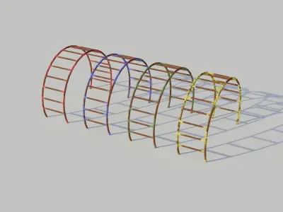 Playground Climbing Arch Frame - Low-poly PBR  Low-poly 3D model