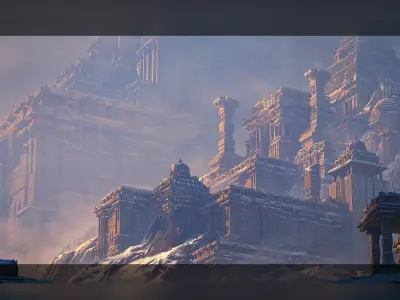 INDIAN TEMPLE - Kitbash Set 3D model