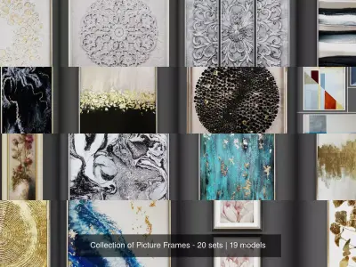Collection of Picture Frames - 20 sets 3D Model Pack 7