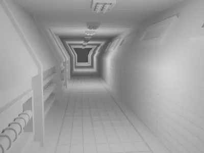 Dirty Tunnel No Material 3D model