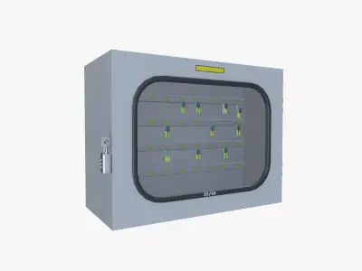 Key storage box Low-poly 3D model