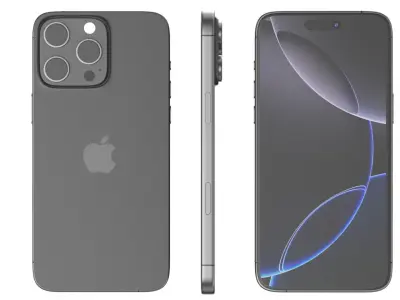 Apple iPhone 16 pro black 3D model