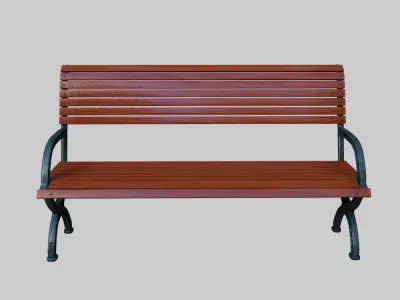 Street Bench 3D model 4
