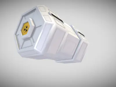 Sci-fi Cargo Container Low-poly 3D model