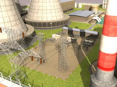 Nuclear Powerplant 3D model